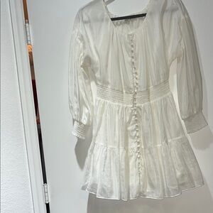 Alice & Olivia  White Button-Down Women's Size6 Dress